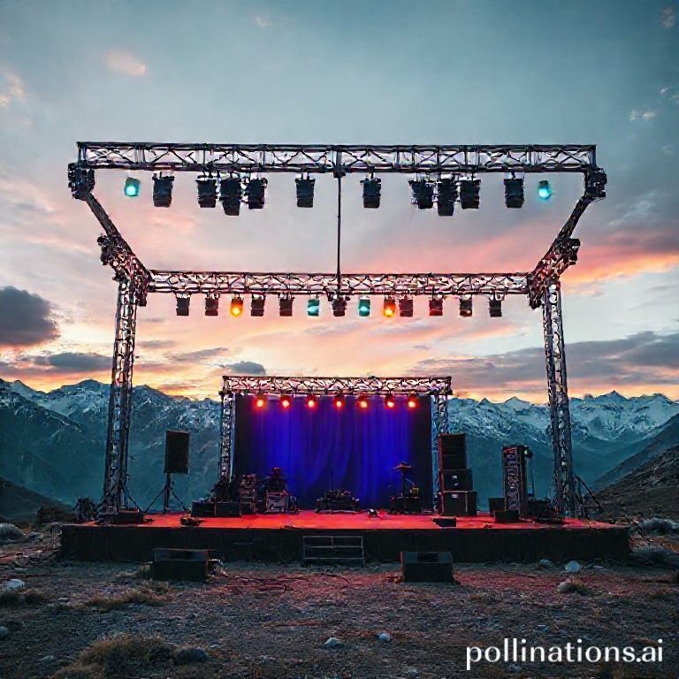 Installation scénique dans un paysage de montagne reculé